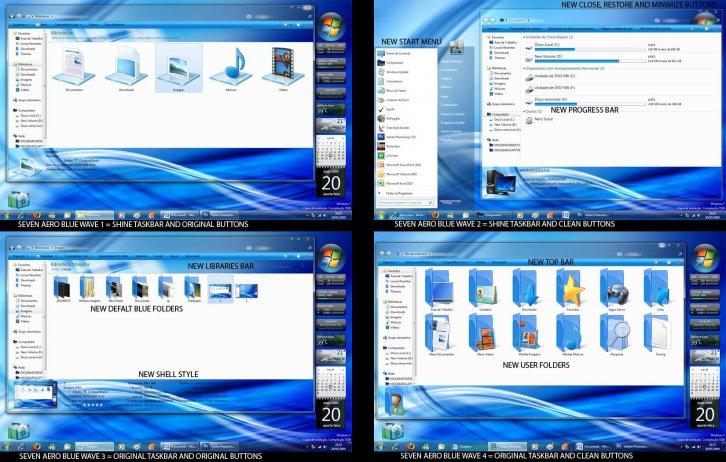 Aero Blue Wave - Темы для Windows 7