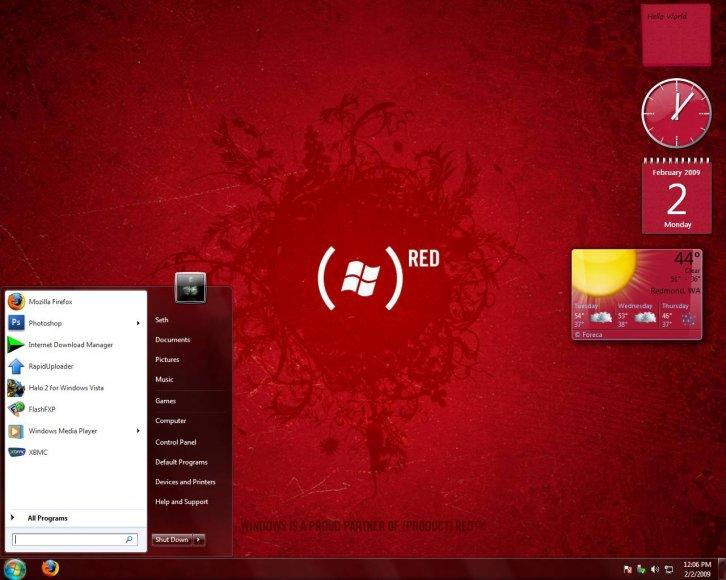 RED Themes - Темы для Windows 7