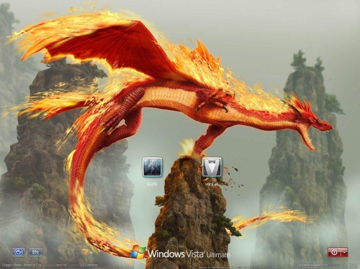 Dragon logon screen for xp - Экран приветствия Windows XP