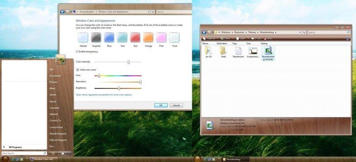 Vista Woodworking - Темы для Windows Vista