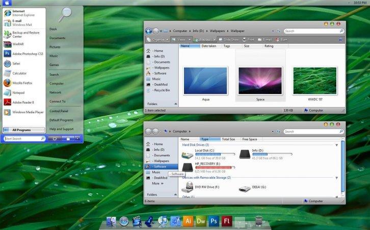 Leopard OSX for Vista Update 1 - Темы для Windows Vista