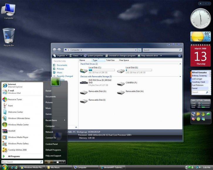 Windows Vista Royale Black 1.0 - Темы для Windows Vista