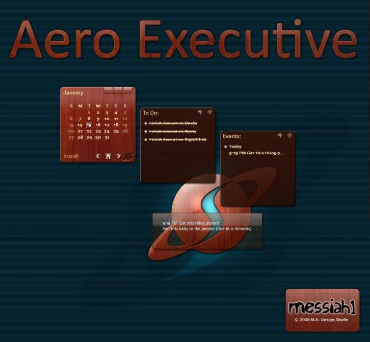 Aero Executive Rainlendar - Скины для Rainlendar