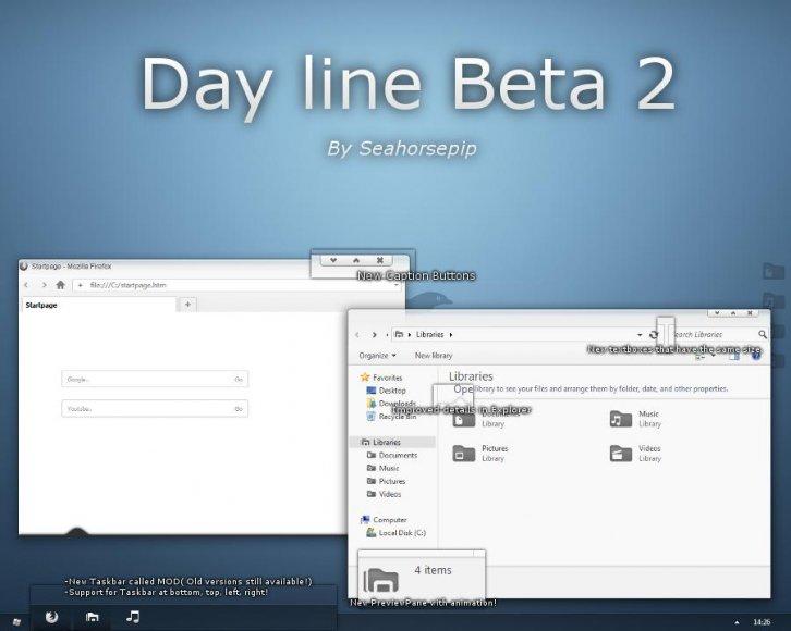 Day Line Beta 2 - Темы для Windows 7