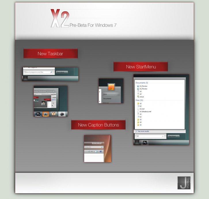 X2 Pre-Beta - Темы для Windows 7
