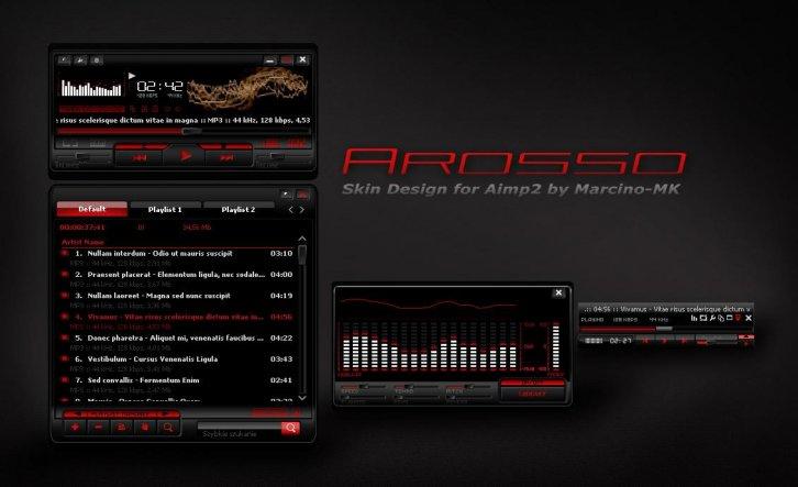 Arosso Skin for AIMP - AIMP Скины Обложки