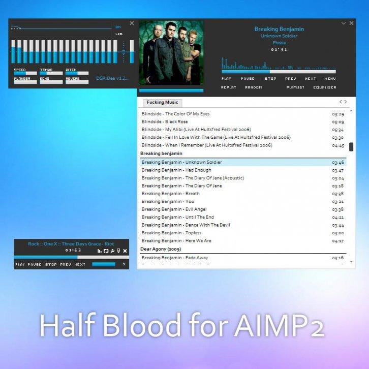 Half Blood for Aimp2 - AIMP Скины Обложки