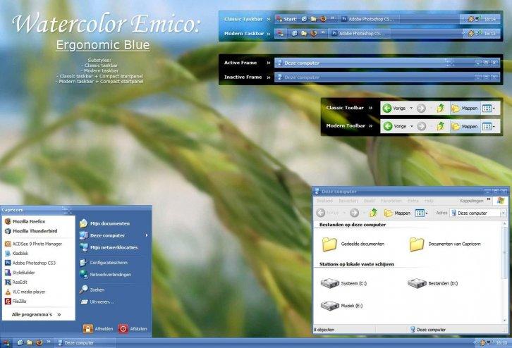 Ergo Blue - Темы для Windows XP