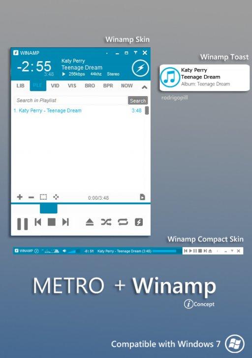 Metro Winamp Modern Skin