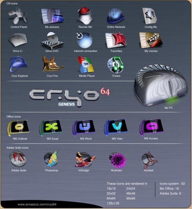 Cryo64 Genesis 2 - Иконки IconPackager