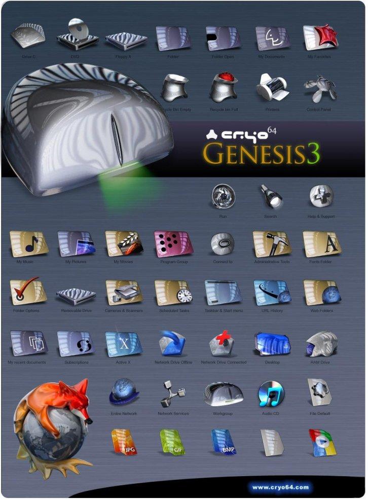 Cryo64 Genesis - Иконки IconPackager