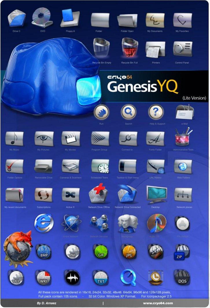 Cryo64 Genesis YQ - Иконки IconPackager