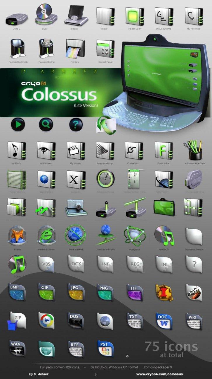 Cryo64 Colossus Lite - Иконки IconPackager