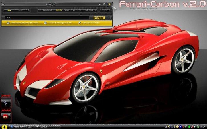 Ferrari Carbon v.2 Theme - Темы для Windows XP