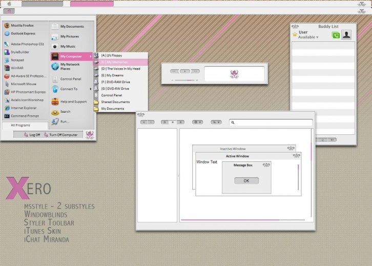 Xero GuiKit - Темы для Windows XP