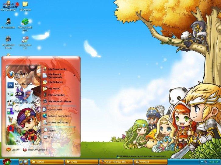 Maple Story Online - Темы для Windows XP