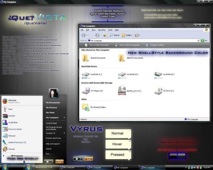 QueVistaFinal - Темы для Windows XP