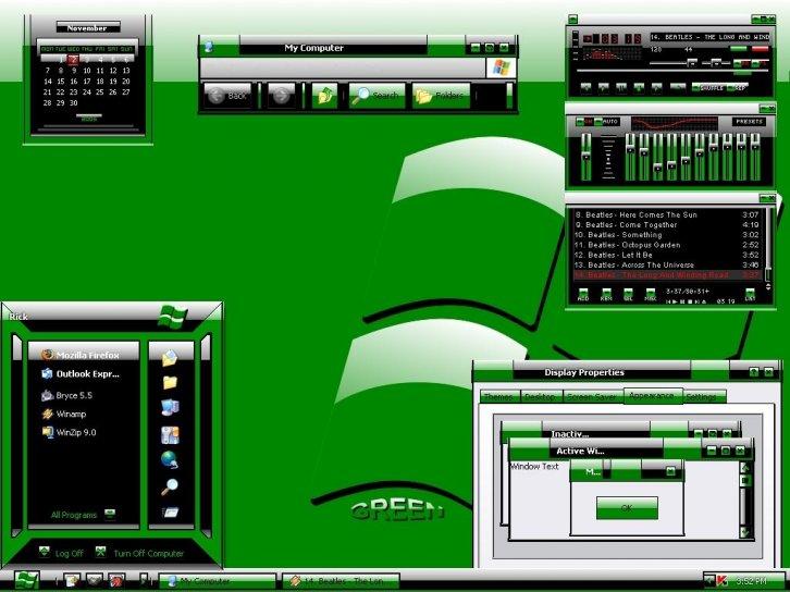 Green VS - Темы для Windows XP