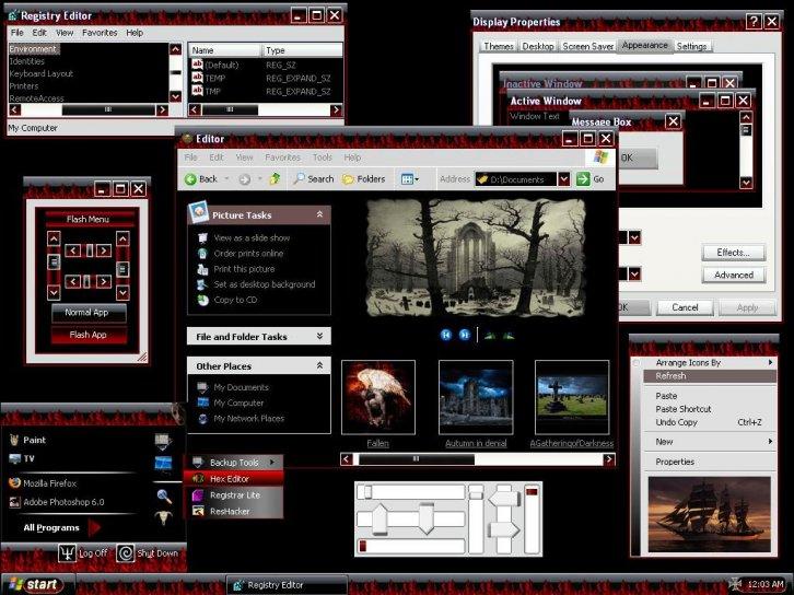 Inferno - Темы для Windows XP
