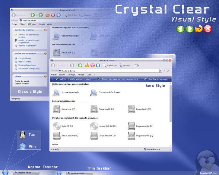 Crystal Clear - Темы для Windows XP