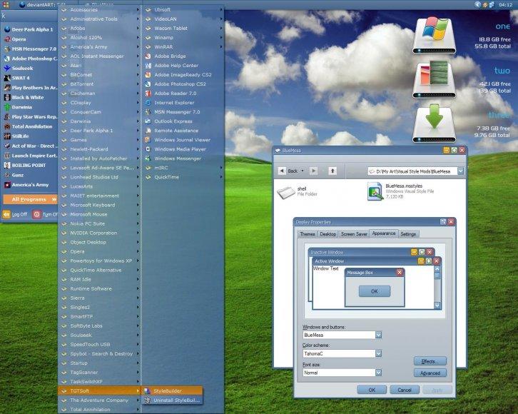 Blue Mesa - Темы для Windows XP