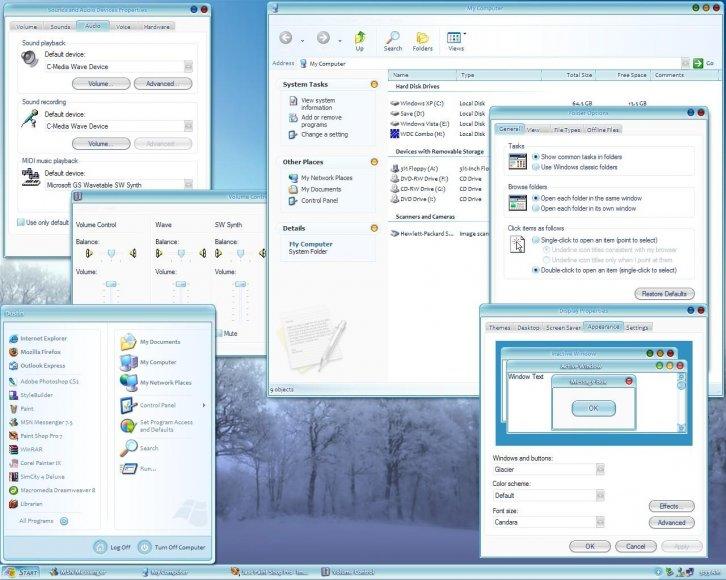 Glacier - Темы для Windows XP