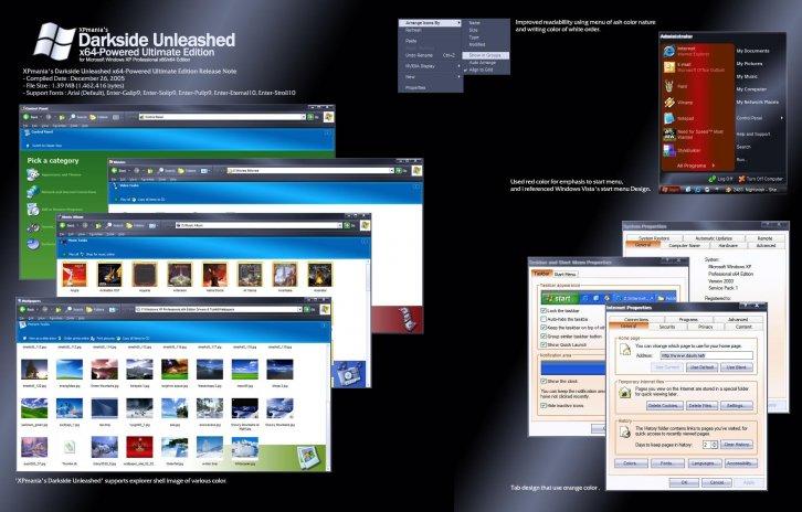XPmanias Darkside Unleashed - Темы для Windows XP