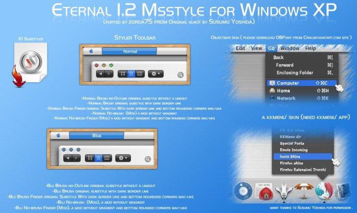 Eternal 1.2 Msstyle - Темы для Windows XP