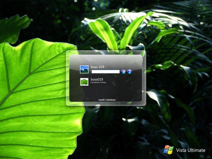 Vista Ultimate Bush - Экран приветствия Windows XP