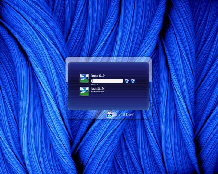 Rolled in Blue - Экран приветствия Windows XP