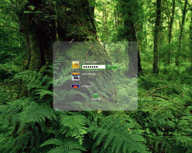 Deep in the forest - Экран приветствия Windows XP