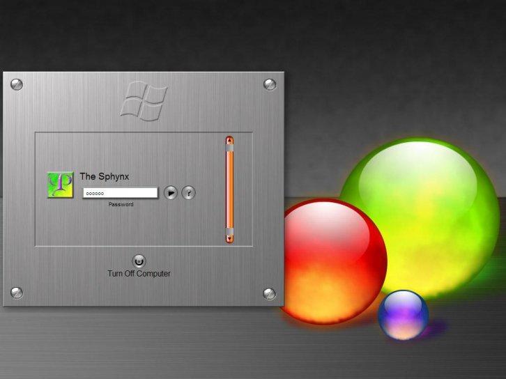 Brushed Metal Orbs - Экран приветствия Windows XP