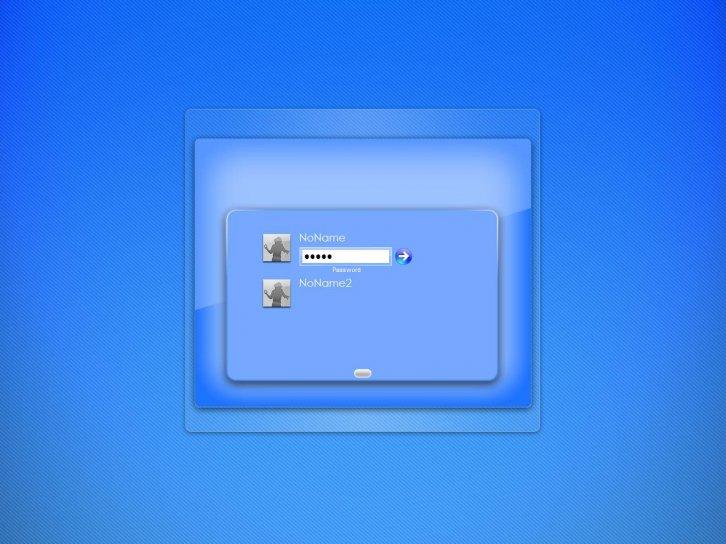 Minimal and Blue - Экран приветствия Windows XP