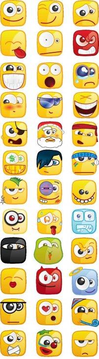 square emoticons - Смайлики