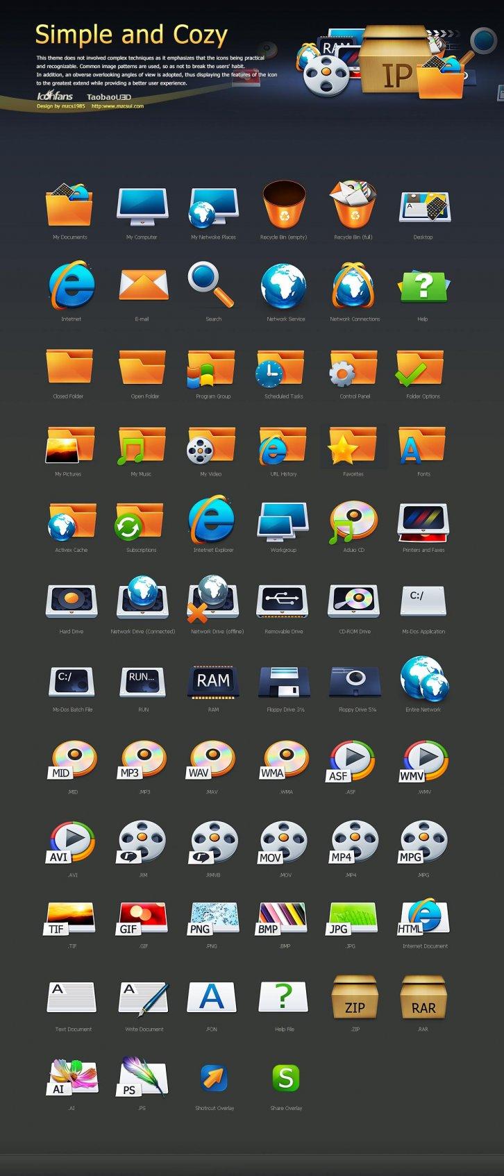 Simple and Cozy - Иконки IconPackager