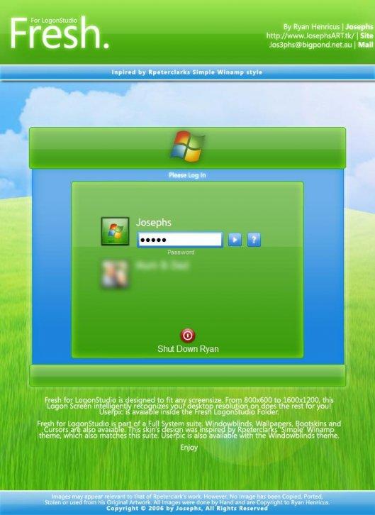 Fresh Logon - Экран приветствия Windows XP