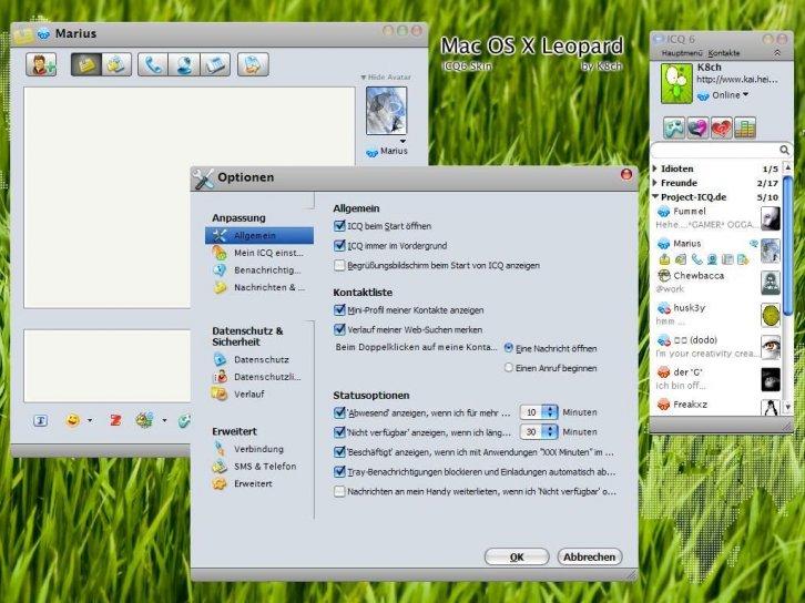 Mac OS X Leopard ICQ 6