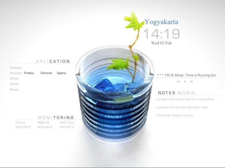 bluegreenfresh - Rainmeter Скины Темы
