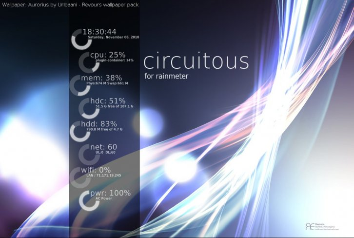 Circuitous - Rainmeter Скины Темы