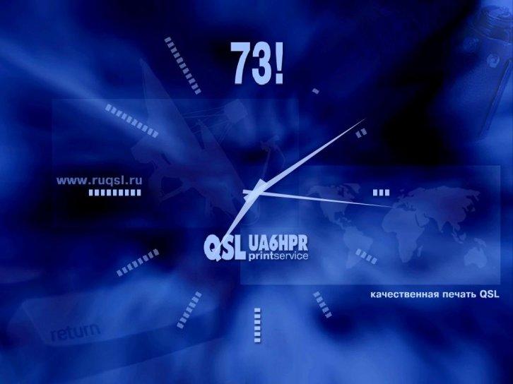 Ua6hpr qsl print service - Заставки с часами