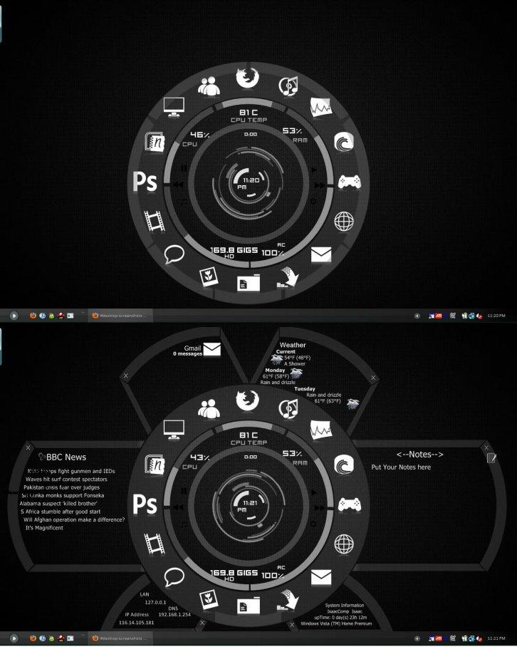 Circular Upgrade - Rainmeter Скины Темы