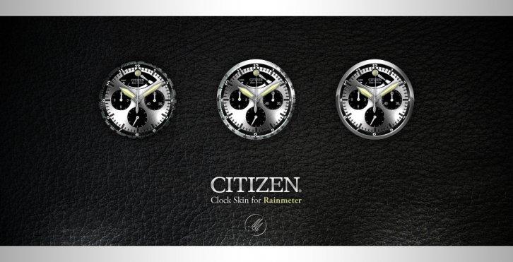 Citizen -Clock skin - Rainmeter Скины Темы