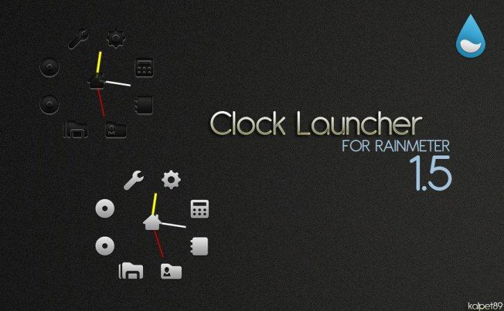 Clock Launcher - Rainmeter Скины Темы