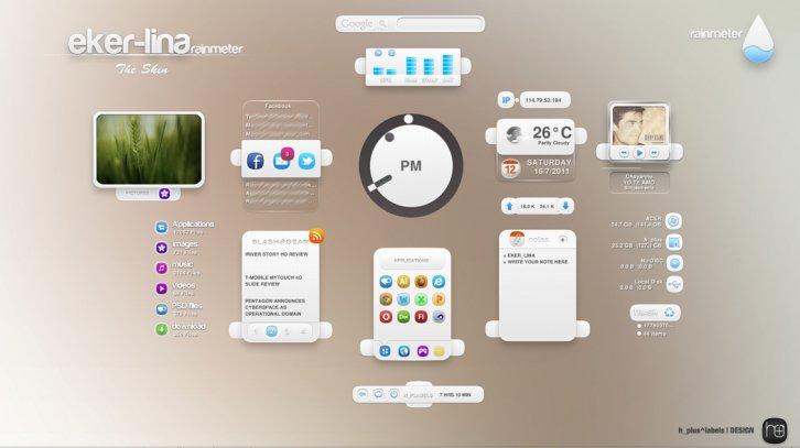 eker lina rainmeter the SKIN 1 - Rainmeter Скины Темы