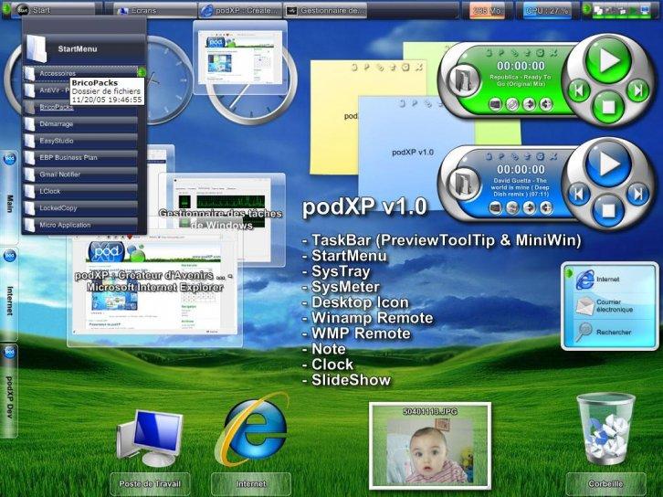 podXP 1.1b RUS - Рабочий стол Windows