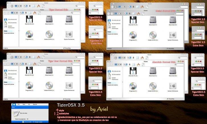 Tiger OSX - Темы для Windows XP