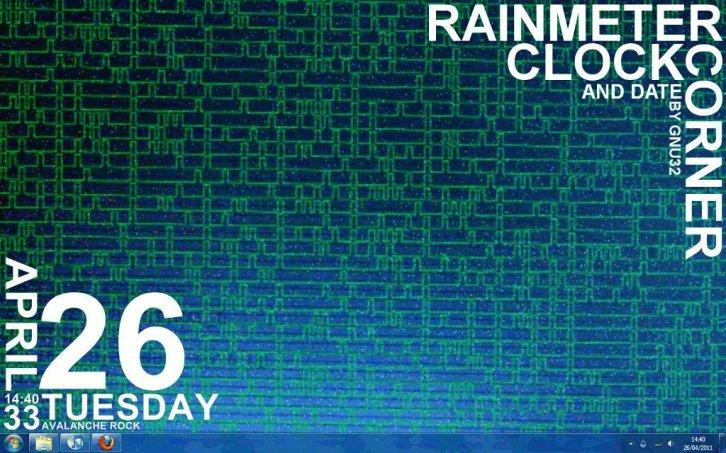 CornerClock 1.5 for Rainmeter - Rainmeter Скины Темы