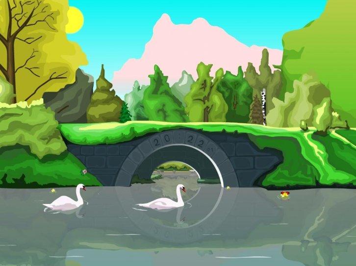Swan Clock ScreenSaver v.2.3 - Заставки с часами