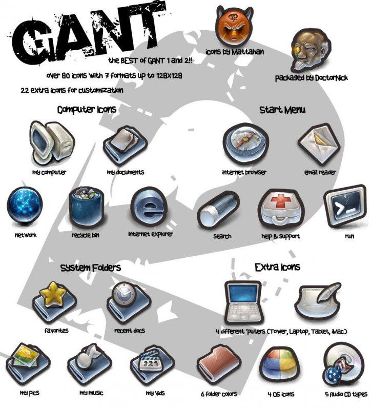 Gant2 - Иконки IconPackager
