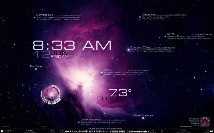 Starlight Desktop - Rainmeter Скины Темы